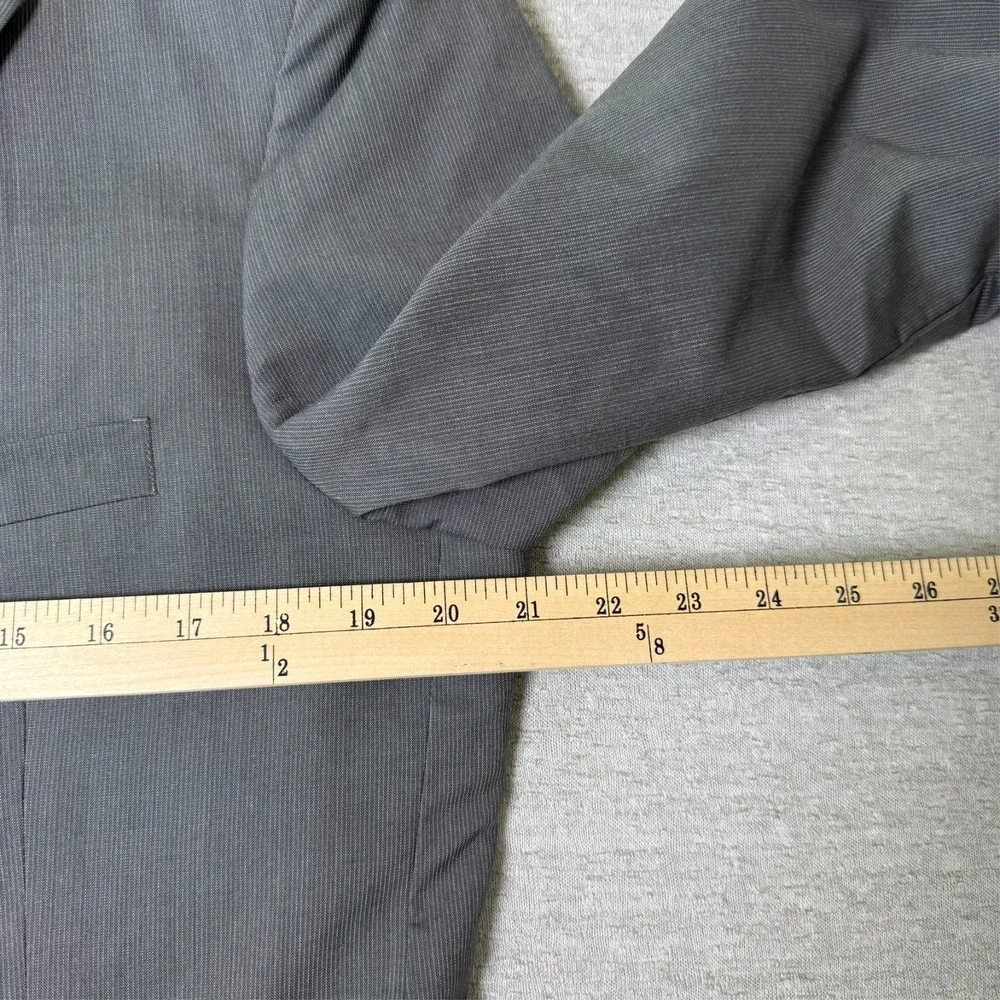 Lazetti Couture Men's Blazer Size 42R Gray Wool Sport Coat Notch Lapel